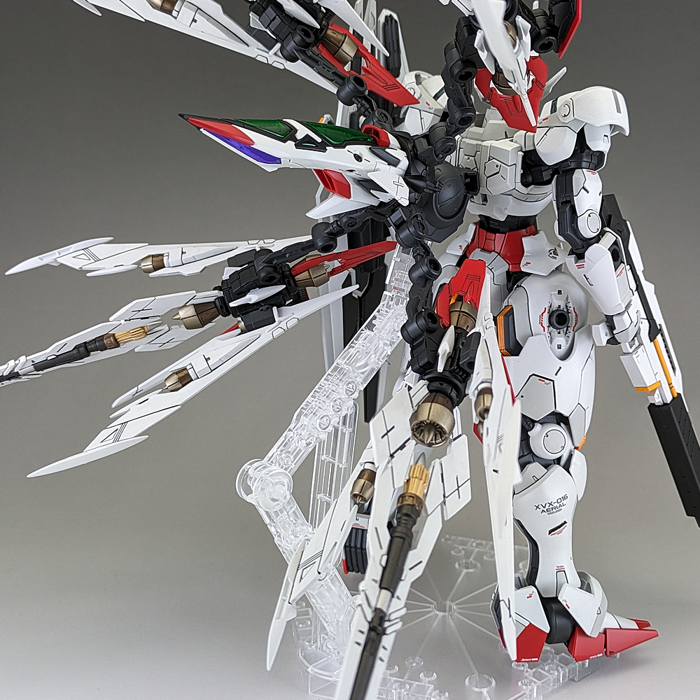 完成品] FM XVX-016 GUNDAM AERIAL with MANEUVER STRIKER(MG 