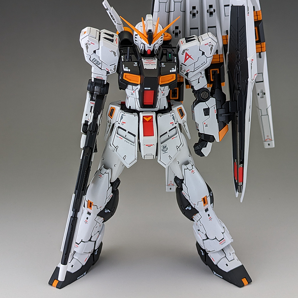 完成品] RX-93 ν GUNDAM with HYPER MEGA BAZOOKA LAUNCHER | テキトーオヤジノ墓 (旧テキトーモケイ)